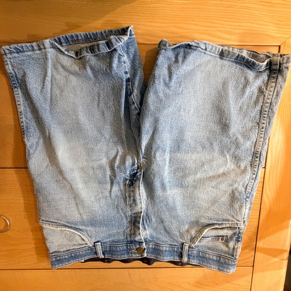 Wrangler Denim Shorts Mens 38 Stretch Casual Minimalist Indie Flawed Distressed